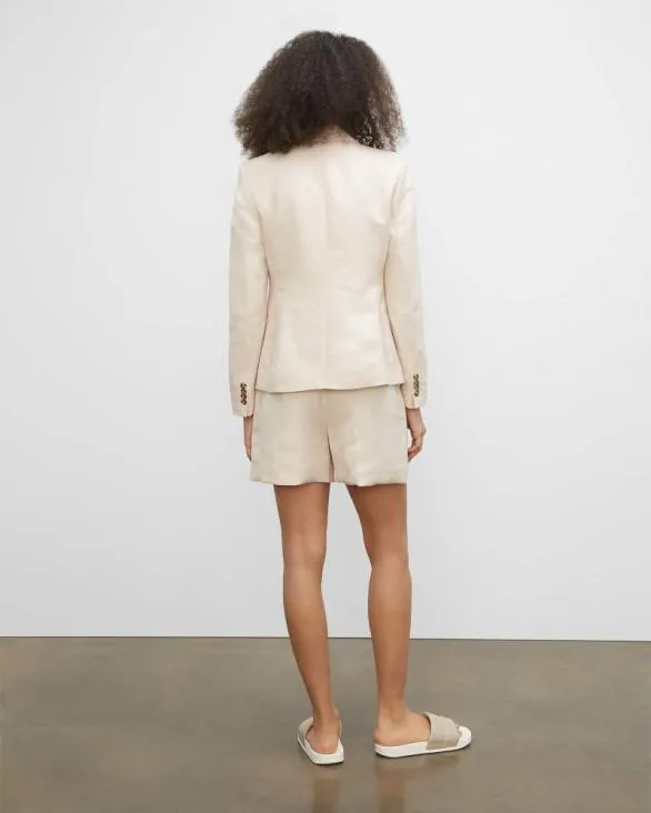 Club Monaco Blazers and Suiting Classic Linen Blend Blazer White 8211 Women