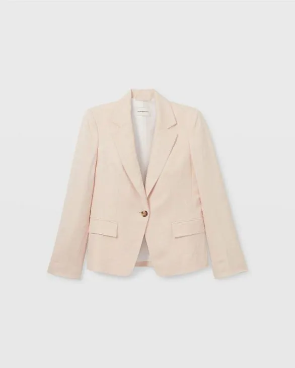 Club Monaco Blazers and Suiting Classic Linen Blend Blazer White 8211 Women