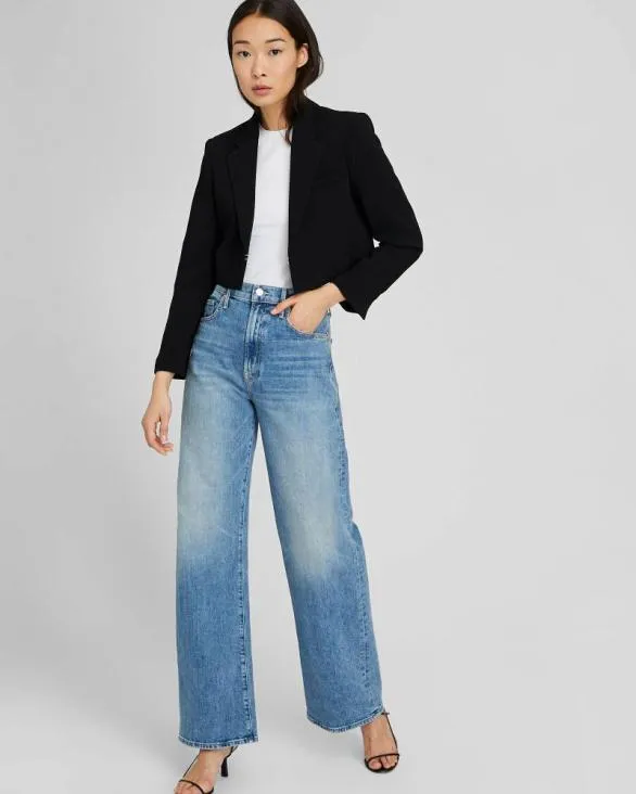 Club Monaco Blazers and Suiting Cropped Crepe Blazer Black 8211 Women