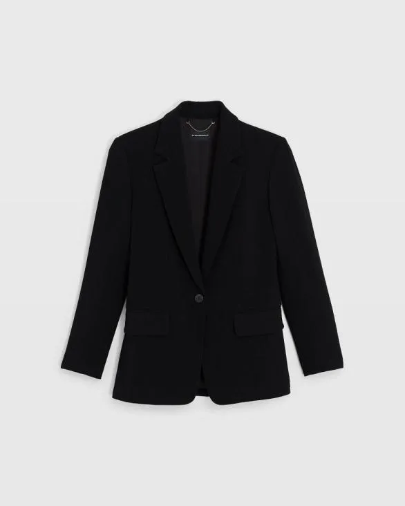 Club Monaco Blazers and Suiting Relaxed SingleBreasted Crepe Blazer Black 8211 Women
