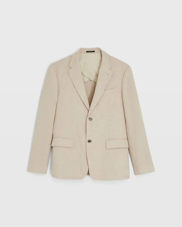 Club Monaco Blazers and Suiting Tech Linen Suit Blazer Light Khaki Mix 8211 Men