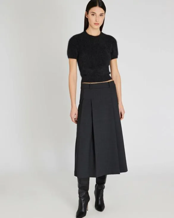 Club Monaco Cashmere Brushed Cashmere ShortSleeve Sweater Charcoal 8211 Women