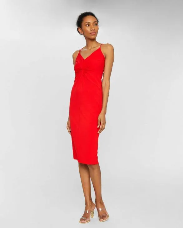 Club Monaco Dresses and Jumpsuits Front Twist Midi Dress Red 8211 Women