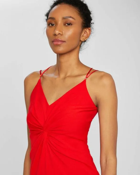 Club Monaco Dresses and Jumpsuits Front Twist Midi Dress Red 8211 Women