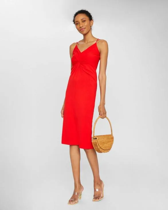 Club Monaco Dresses and Jumpsuits Front Twist Midi Dress Red 8211 Women