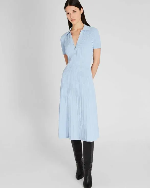 Club Monaco Dresses and Jumpsuits Johnny Collar Midi Dress Sky Light 8211 Women