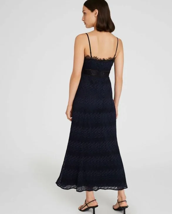 Club Monaco Dresses and Jumpsuits Lace Insert Midi Dress Toast Black Combo 8211 Women
