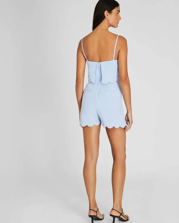 Club Monaco Dresses and Jumpsuits Overlay Romper Light Blue 8211 Women