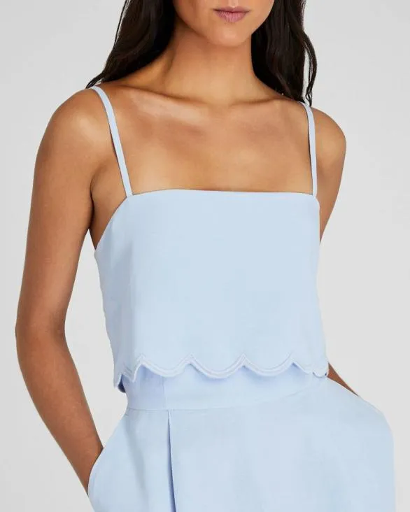 Club Monaco Dresses and Jumpsuits Overlay Romper Light Blue 8211 Women
