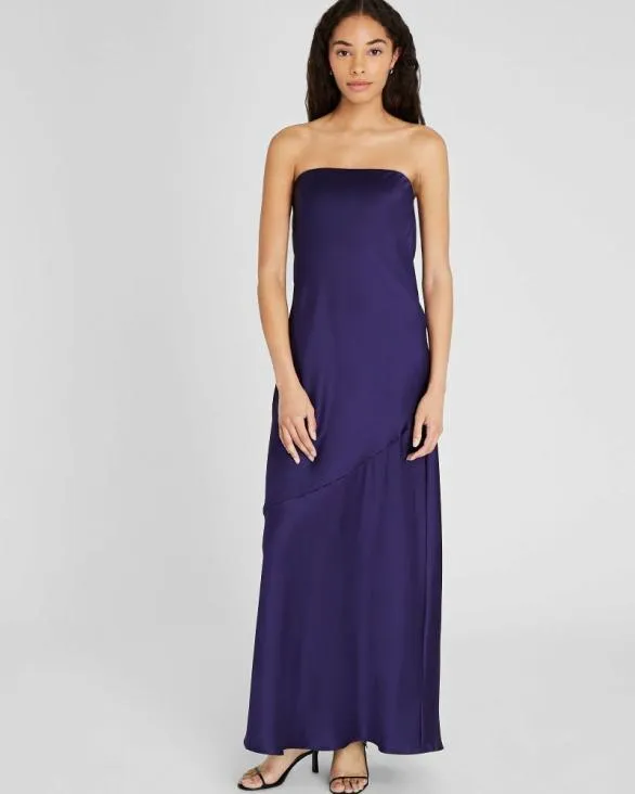 Club Monaco Dresses and Jumpsuits Strapless Silk Charmeuse Maxi Dress Dark Purple 8211 Women Club Monaco Dresses and Jumpsuits Strapless Silk Charmeuse Maxi Dress Dark Purple 8211 Women