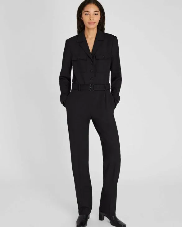 Club Monaco Dresses and Jumpsuits Tailored Crepe Jumpsuit Black 8211 Women