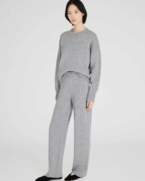Club Monaco Loungewear Cashmere Blend DoubleFaced Pant Medium Heather Grey 8211 Women