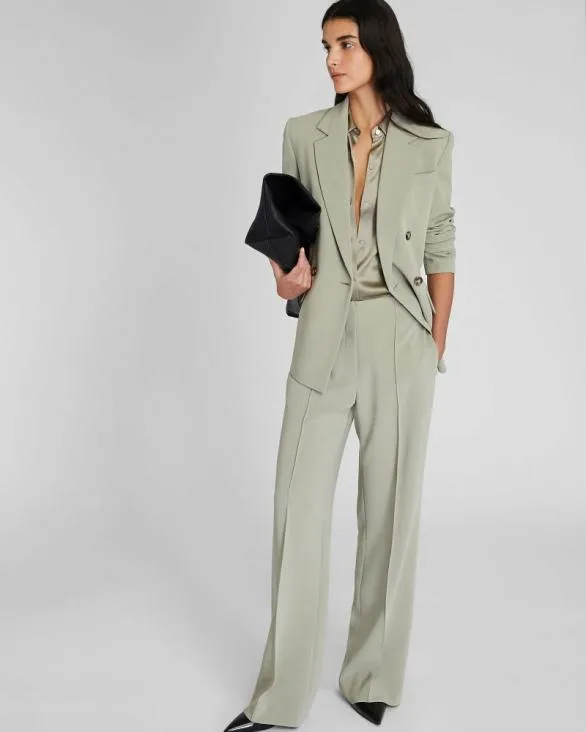 Club Monaco Pants HighRise Fluid Crepe Trouser Oak 8211 Women