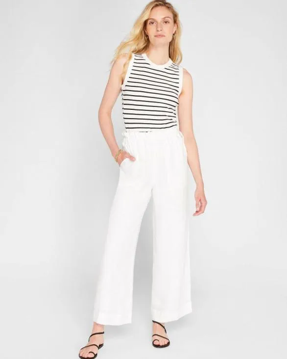 Club Monaco Pants Linen Side Tie Pant White 8211 Women