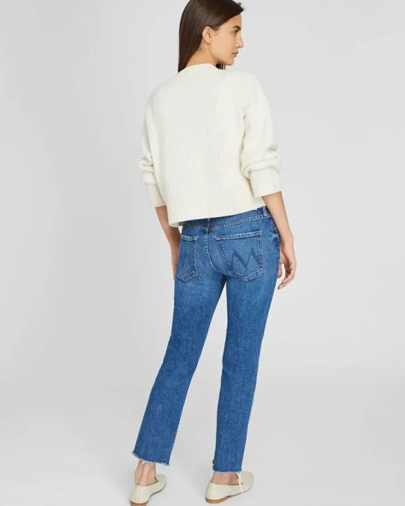 Club Monaco Pants MOTHER Mid Rise Rider Ankle Fray Jeans Denim 8211 Women