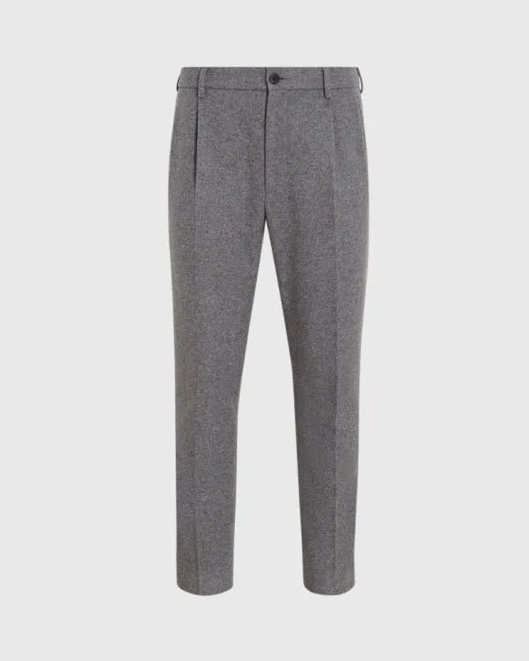 Club Monaco Pants Wool Hybrid Elasticated Trouser Medium Heather Grey 8211 Men