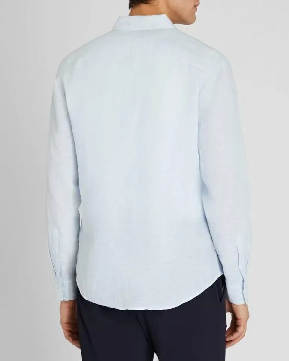 Club Monaco Shirts Carlo Bassetti Italian Linen Stripe Shirt Blue White Stripe 8211 Men