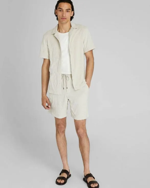 Club Monaco Shirts Jacquard Toweling Shirt Light Khaki 8211 Men