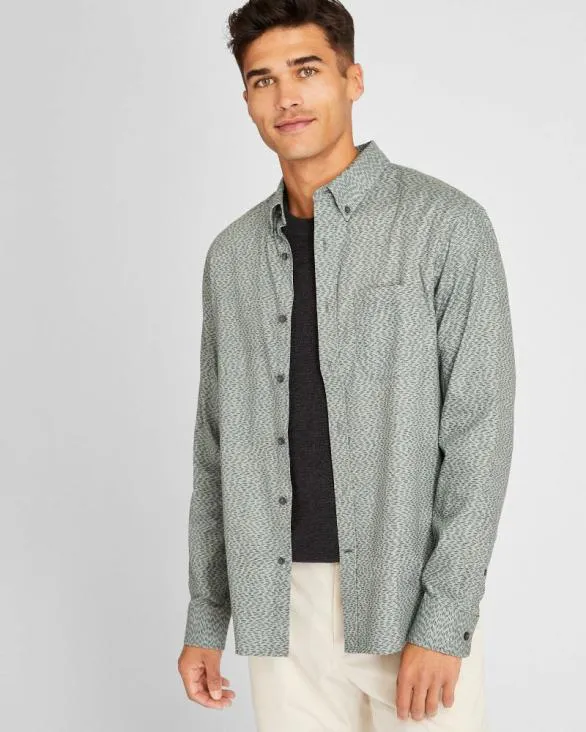 Club Monaco Shirts LongSleeve Textured Print Poplin Shirt Multi 8211 Men