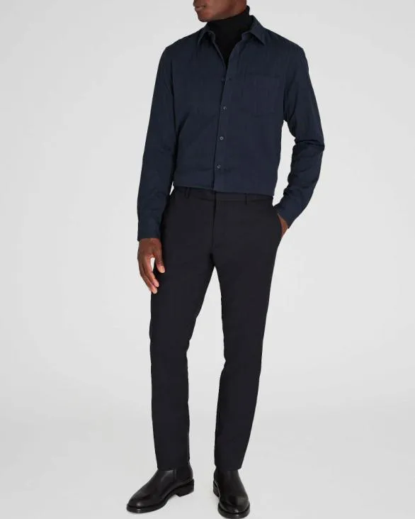 Club Monaco Shirts LongSleeve Textured Stripe Shirt Navy Base 8211 Men