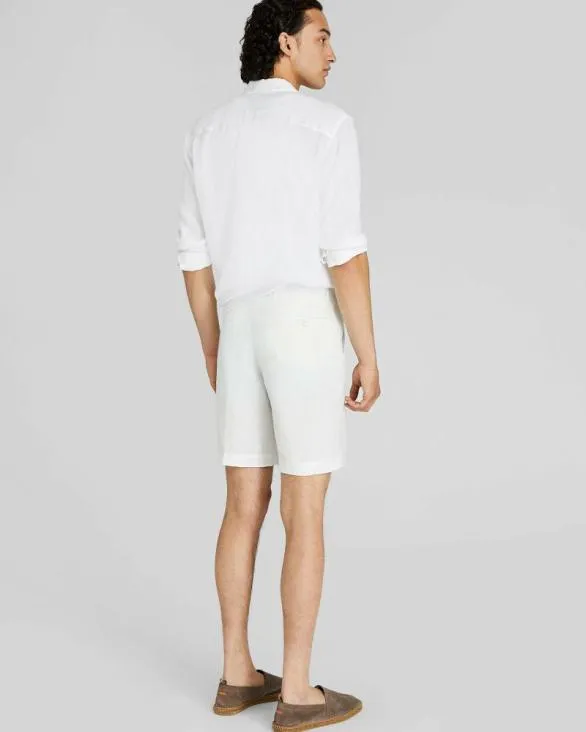 Club Monaco Shorts Pleated Linen Short Blanc De Blanc 8211 Men