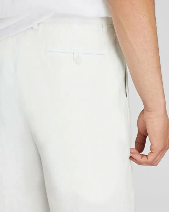 Club Monaco Shorts Pleated Linen Short Blanc De Blanc 8211 Men