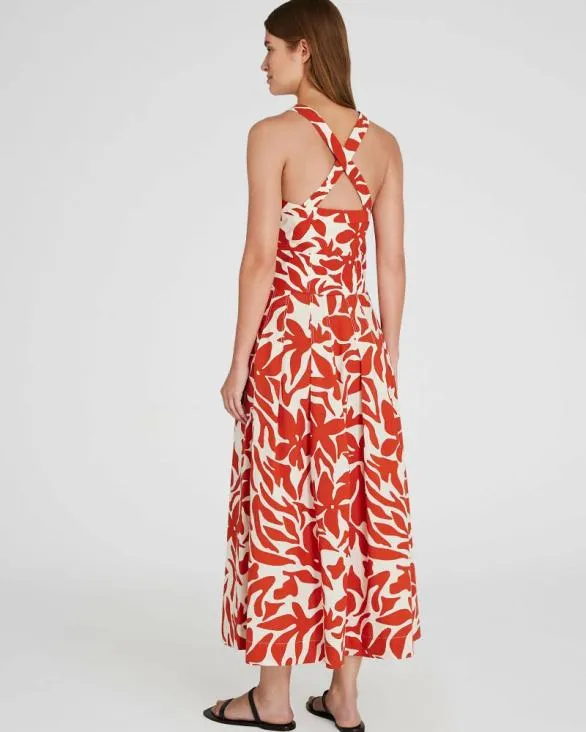 Club Monaco Skirts Printed Midi Box Pleat Skirt Ruby Wine 8211 Women