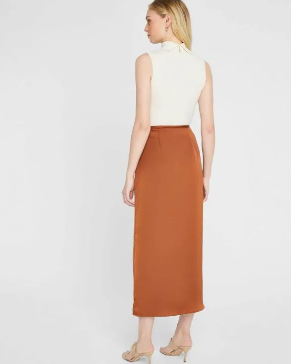 Club Monaco Skirts Trycia Maxi Skirt Tortoise Amber 8211 Women