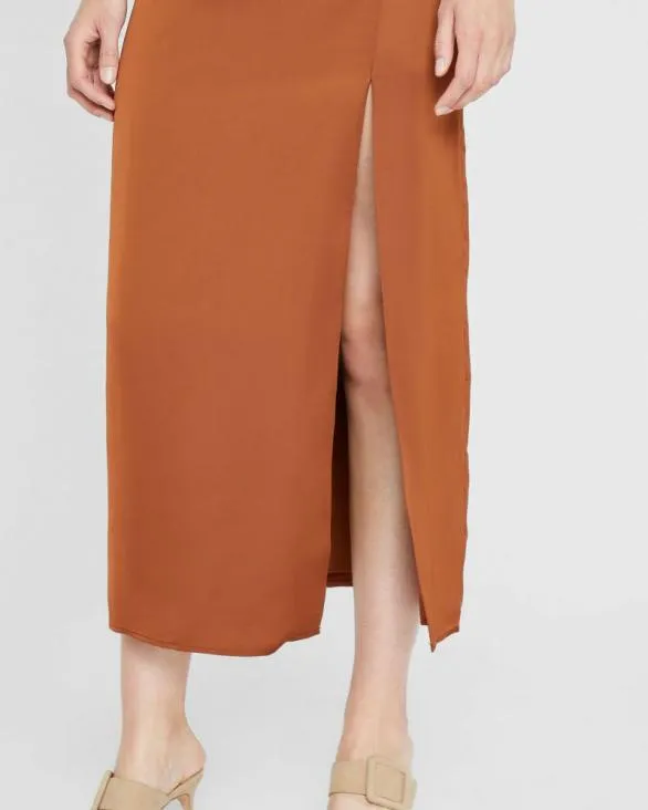 Club Monaco Skirts Trycia Maxi Skirt Tortoise Amber 8211 Women