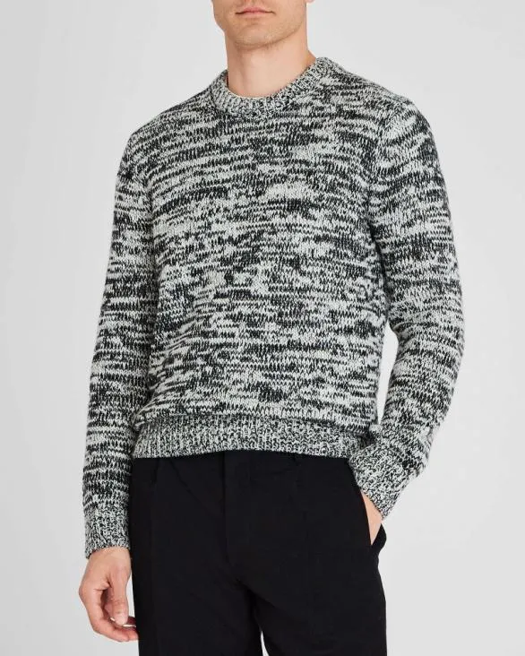 Club Monaco Sweaters Marl Slub Wool Blend Crewneck Beige Mix 8211 Men