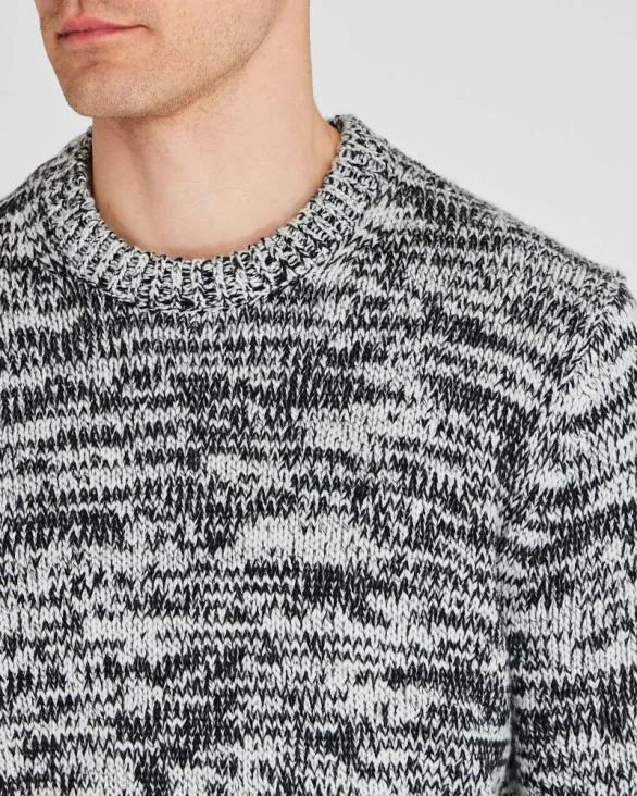 Club Monaco Sweaters Marl Slub Wool Blend Crewneck Beige Mix 8211 Men