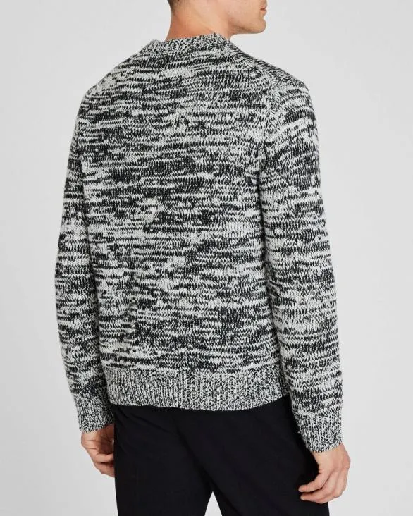Club Monaco Sweaters Marl Slub Wool Blend Crewneck Beige Mix 8211 Men