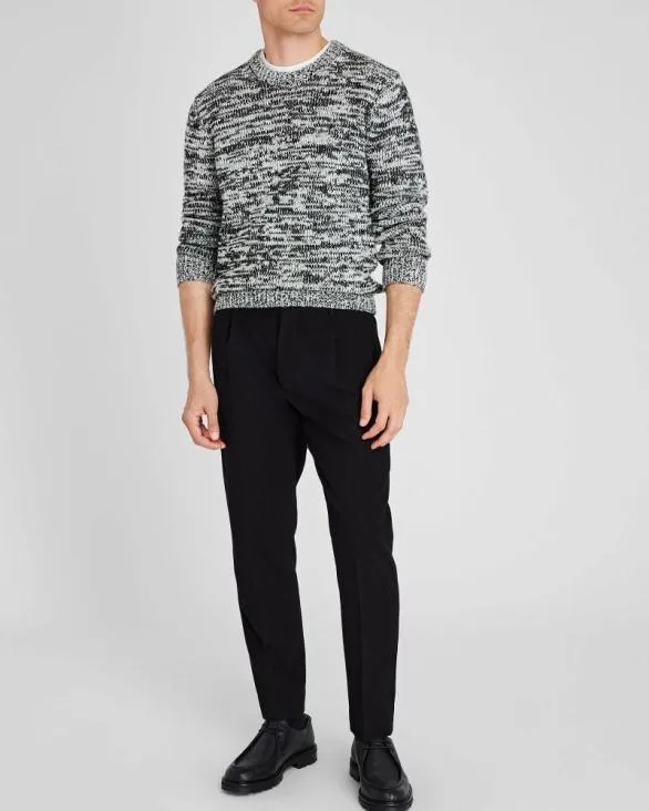 Club Monaco Sweaters Marl Slub Wool Blend Crewneck Beige Mix 8211 Men