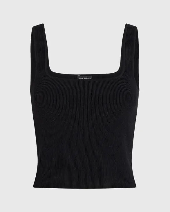 Club Monaco Sweaters Square Neck Tank Black 8211 Women