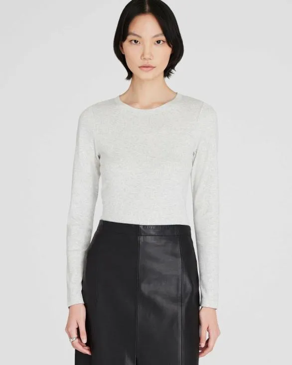Club Monaco Tees Bowee LongSleeve Tee Light Heather Grey 8211 Women