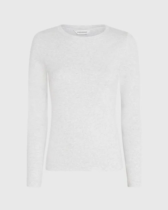Club Monaco Tees Bowee LongSleeve Tee Light Heather Grey 8211 Women