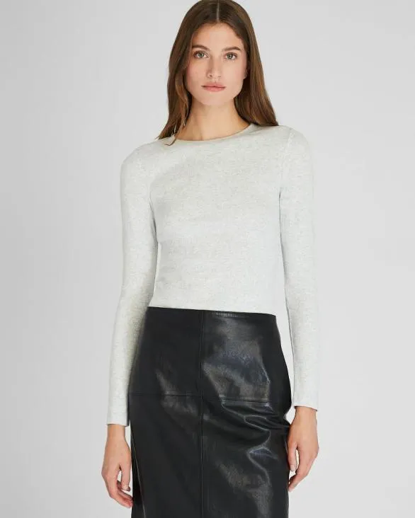 Club Monaco Tees Bowee LongSleeve Tee Light Heather Grey 8211 Women
