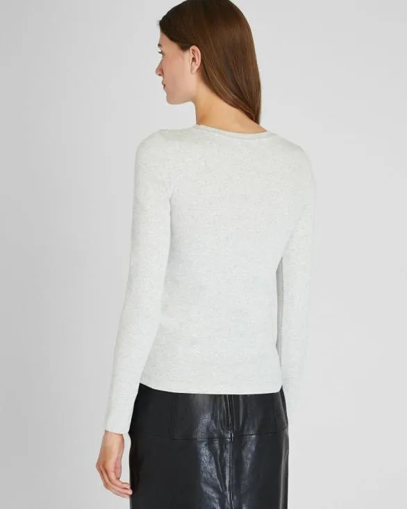 Club Monaco Tees Bowee LongSleeve Tee Light Heather Grey 8211 Women