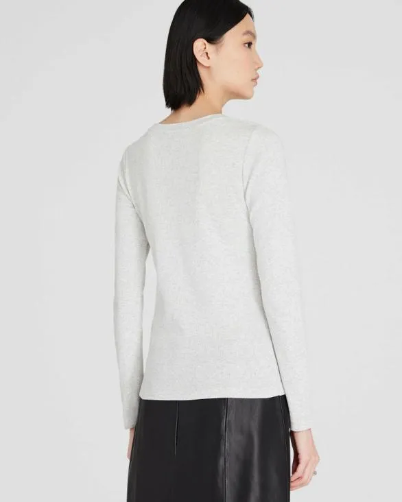 Club Monaco Tees Bowee LongSleeve Tee Light Heather Grey 8211 Women