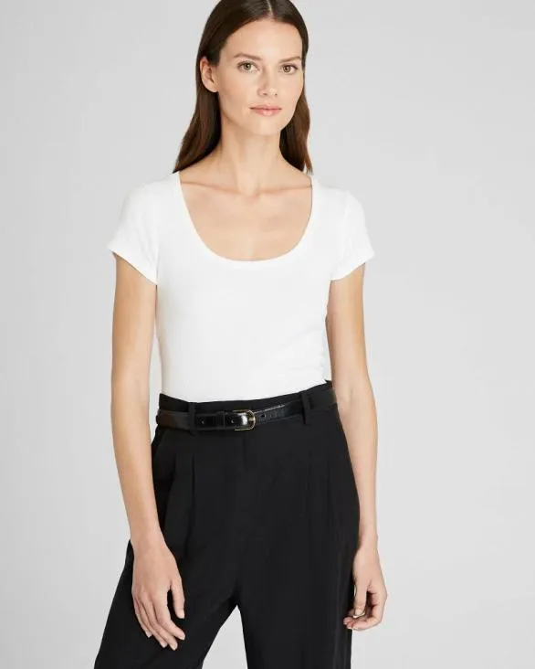 Club Monaco Tees Bowee Scoop Neck Tee White 8211 Women