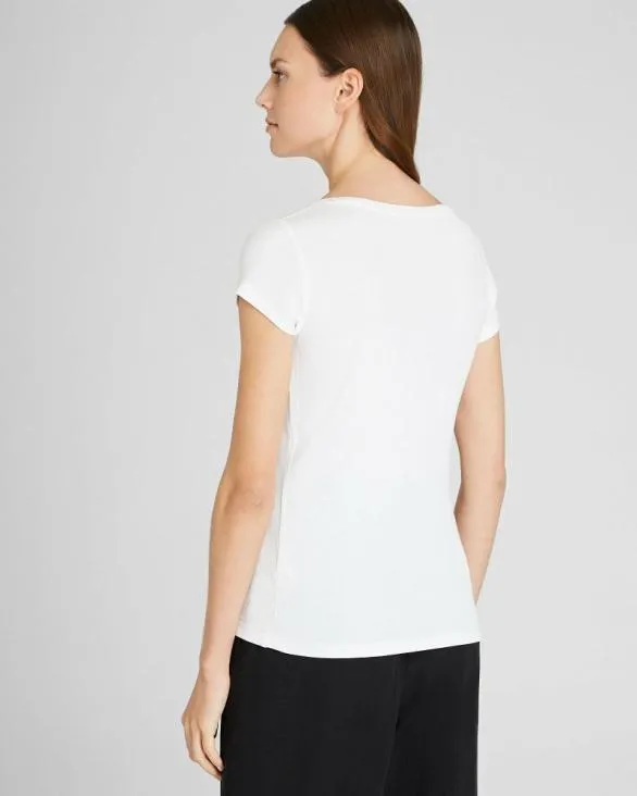 Club Monaco Tees Bowee Scoop Neck Tee White 8211 Women