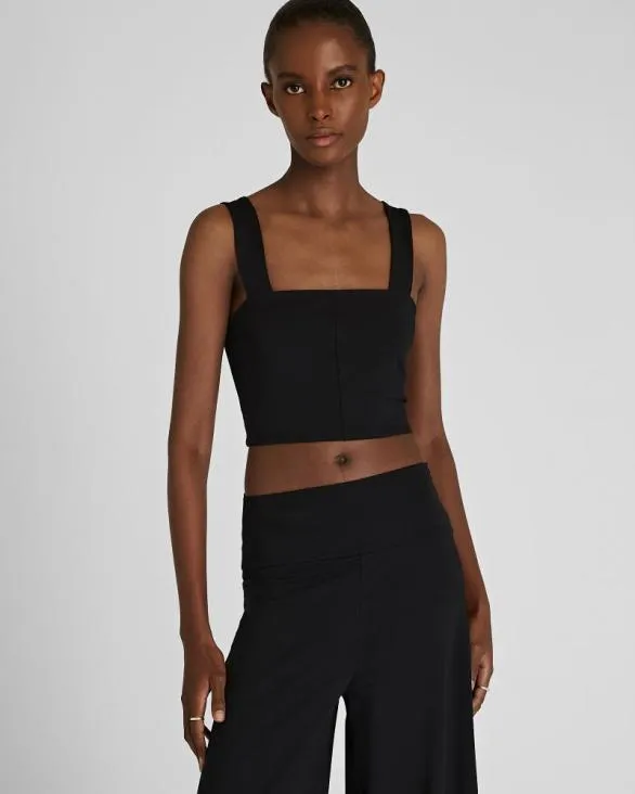 Club Monaco Tops Cropped Knit Tank Black 8211 Women