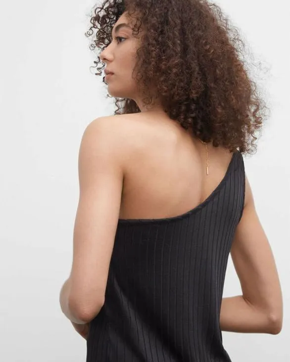 Club Monaco Tops One Shoulder Rib Top Black 8211 Women