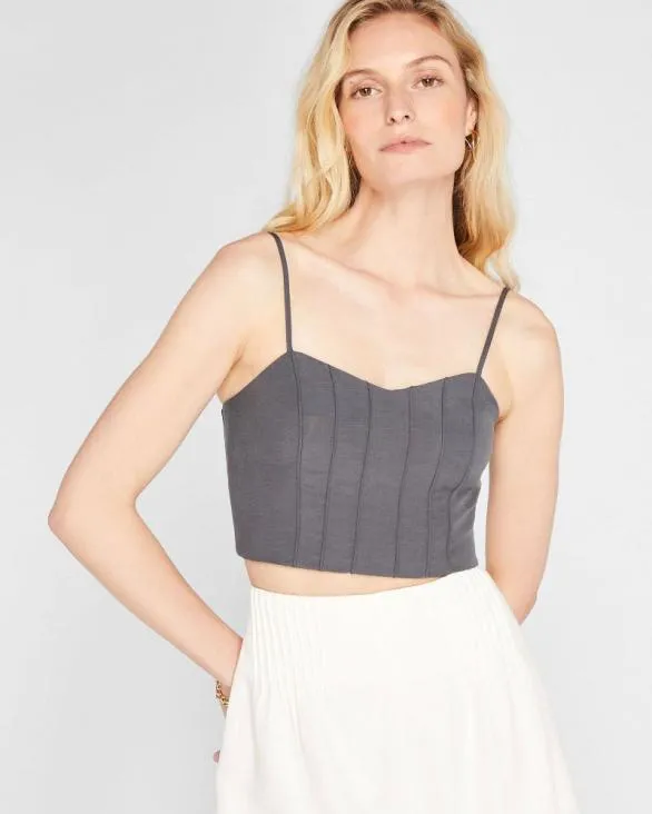 Club Monaco Tops Pintuck Bandeau Top Ebony 8211 Women
