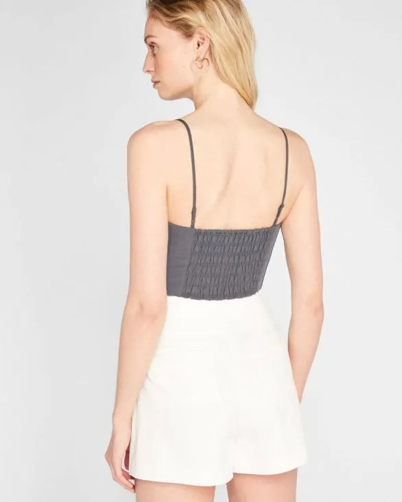 Club Monaco Tops Pintuck Bandeau Top Ebony 8211 Women