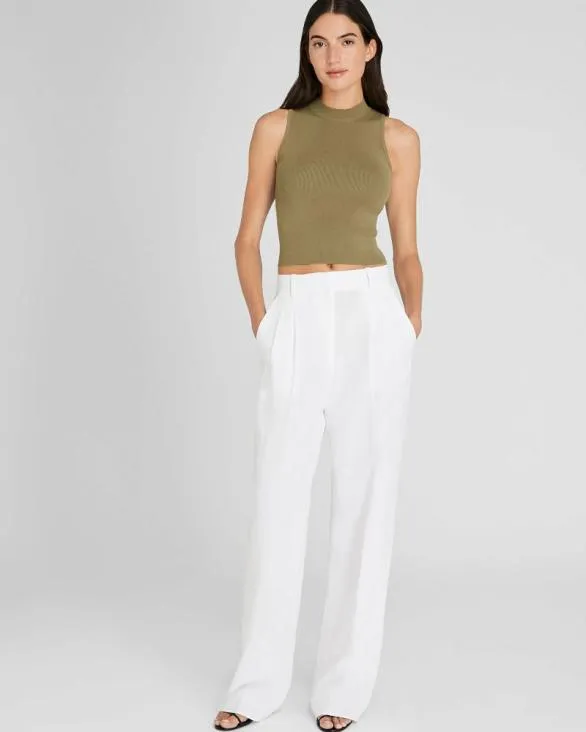 Club Monaco Tops Ribbed Shell Thyme 8211 Women