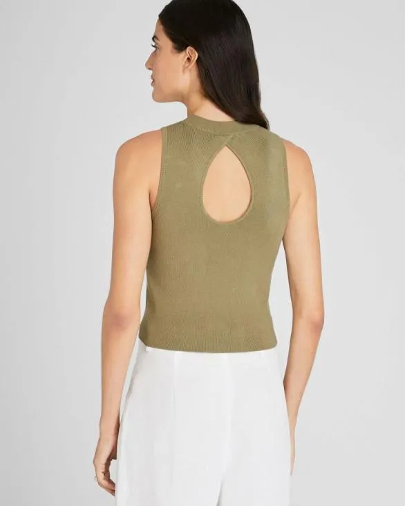 Club Monaco Tops Ribbed Shell Thyme 8211 Women
