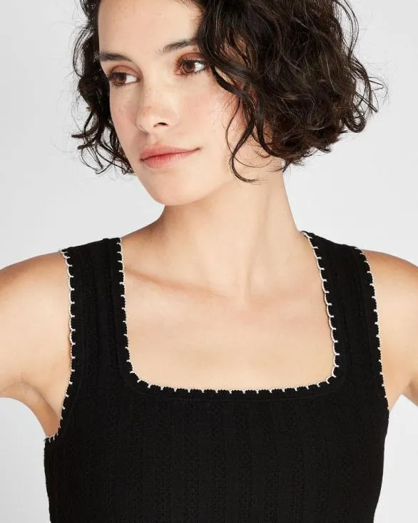 Club Monaco Tops Scallop Trim Top Black 8211 Women
