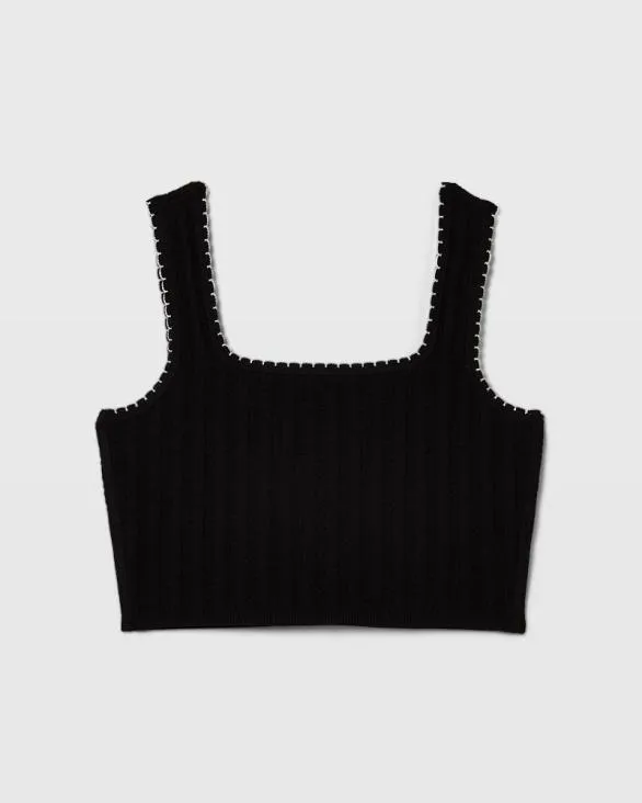 Club Monaco Tops Scallop Trim Top Black 8211 Women