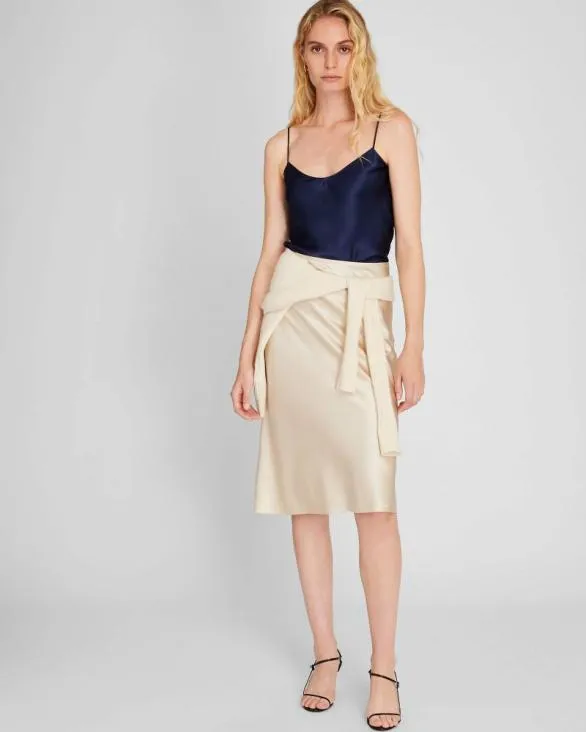 Club Monaco Tops Silk Charmeuse Cami Navy 8211 Women